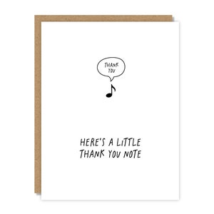 Here’s a Little Thank You Note Card, Simple Thank You Card, Appreciation Card