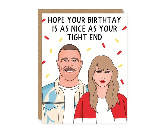 Birth-Tay Card, Taylor Swift Travis Kelce Birthday Card, Funny Swiftie Card