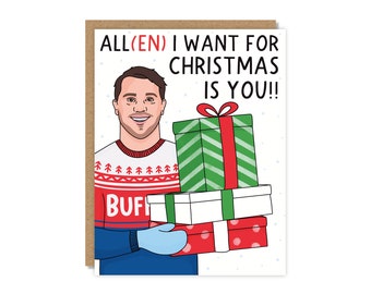 Allen I want for Christmas is You! | Birthday Card | Funny & Punny Cards