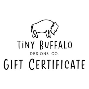 Carta regalo Tiny Buffalo Designs, Certificato regalo ritratto personalizzato, Carta regalo ritratto, Illustrazione personalizzata, Ritratto di famiglia