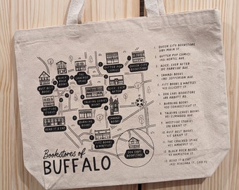 Bookstores of Buffalo Tote Bag | Buffalo NY