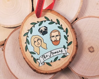 Custom Couple or Family Ornament | Personalized Holiday Ornament