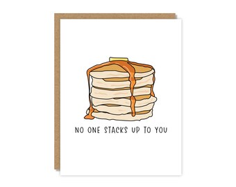 No One Stacks Up To You Greeting Card | Love You Card | Best friend Card | Funny & Punny Cards