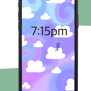 Drifting in the Wind Phone Wallpaper (Purples)