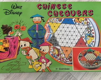 Vintage Walt disney, Chinese chequers, vintage 1960s board game, Huey Dewey and Louie, Donald Duck, Daisy Duck, Disneyworld made in italy