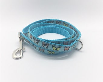 Butterflies dog leash - 3/4" wide