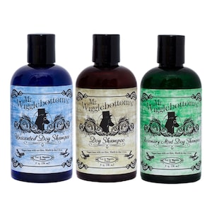Mr. Wigglebottom&#39;s® Gift Pack #4 - 8 oz. Unscented, Original and Rosemary Mint Dog Shampoo