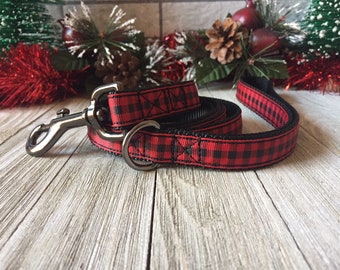 Buffalo Plaid 3/4" Wide Dog Leash