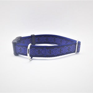 Celtic knot dog collar - 1&quot; wide - Royal blue