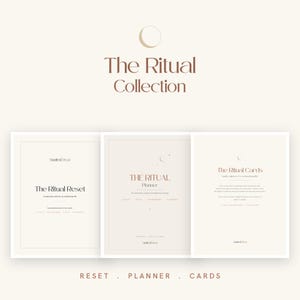 The Ritual-collectie | 3-in-1 Intentional Living-bundel | Werkmap resetten + ongedateerde planner + reflectiekaarten | Zelfuitlijnende pdf