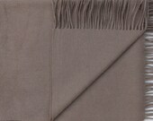Wool Blanket Scarf, Wool Wrap, Solid Colour Oversized Blanket Scarf, Wool Shawl Wool Cape, Wedding Shawl, Bridal Cape, Ashy Cool Toned Brown