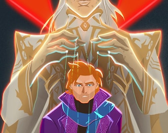 Caleb Widogast and Trent Ikithon - Critical Role Mighty Nein Art Print