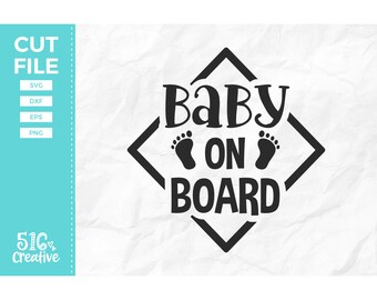 Download Baby On Board Dxf Etsy