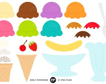 ice cream clipart etsy