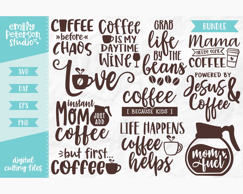 Download Cut File 11 Designs Cutting File Commercial Use Svg Dxf Eps Png Instant Download Coffee Lover Svg Bundle Clip Art Art Collectibles Kientructhanhdat Com