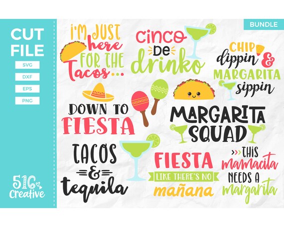 Fiesta Shirt Print Down To Fiesta SVG Cut File Cinco De Mayo SVG instant download printable vector clip art commercial use
