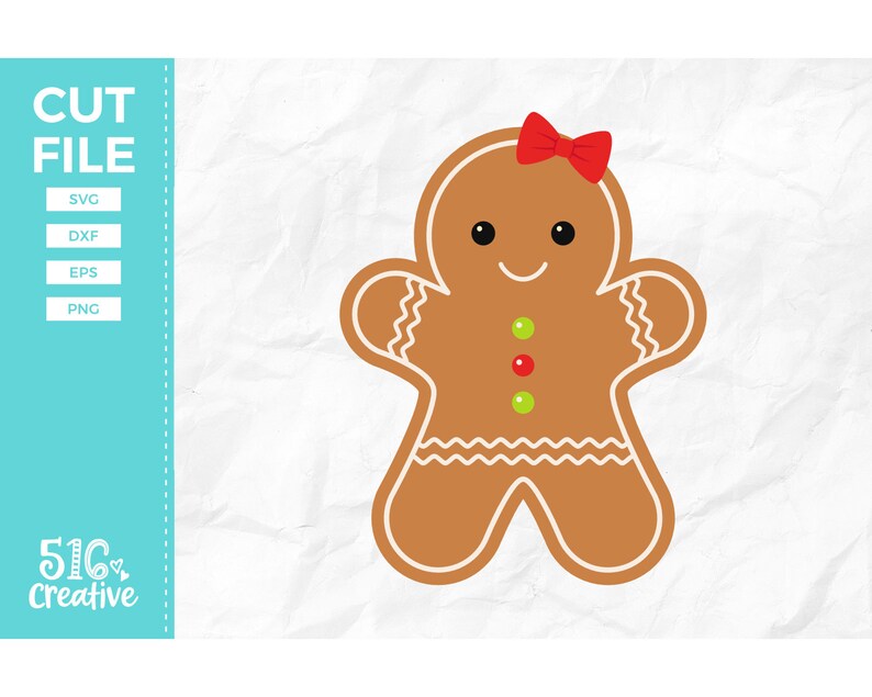 Download Gingerbread Woman Svg Christmas Svg Svg Dxf Eps Png Etsy