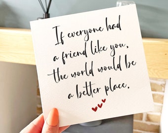 Best Friend Card, Lucky Friend, Friend Birthday, Friend Thank You Card ...