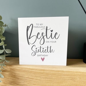 Joyeux soixantième anniversaire, ami 60e anniversaire, meilleur anniversaire, ami fabuleux, carte de meilleur ami, soixantième anniversaire, 60e anniversaire pour elle