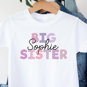 Personalised Big Sister T-Shirt, Promoted To Big Sister Top, Going To Be Big Sister, Personalised Pregnancy Announcement, Big Sister Tee