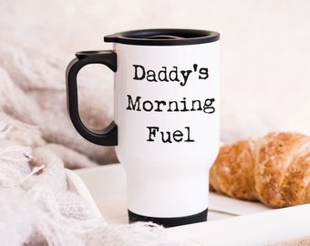 Tazza di papà, tazza da viaggio di papà, tazza di caffè di papà, carburante mattutino di papà, regalo per papà, regalo di Natale per papà