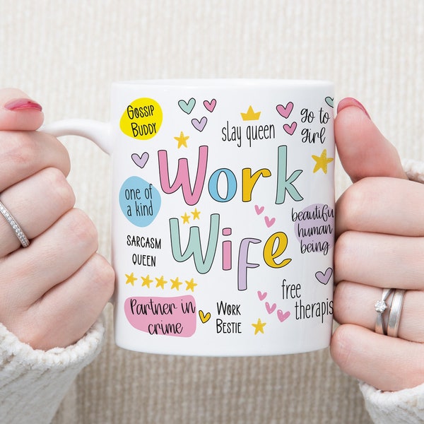 Work Wife Mug, Gift For Work Wife, Work Bestie, Leaving Work, New Job, Affirmation Mug