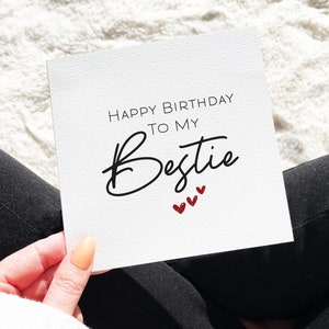 Bestie Birthday Card, Birthday Card For Best Friend, Happy Birthday To My Bestie Card, Sister Birthday Card, Bestie Card