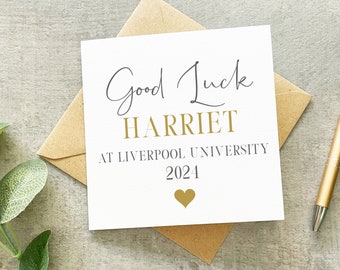 Personalised Good Luck At Uni Card, University Card, Going To Uni Card, 2023 University Card, Good Luck Card, Uni Card,