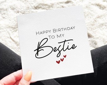 Bestie Birthday Card, Birthday Card For Best Friend, Happy Birthday To My Bestie Card, Sister Birthday Card, Bestie Card