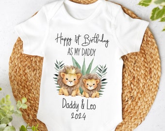 1st Birthday As My Daddy, Daddy First Birthday, New Dad, First Time Dad, Personalised Baby Vest, My Daddy Birthday, First Birthday As A Dad