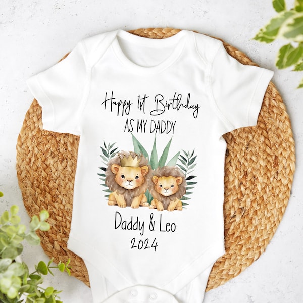 1st Birthday As My Daddy, Daddy First Birthday, New Dad, First Time Dad, Personalised Baby Vest, My Daddy Birthday, First Birthday As A Dad