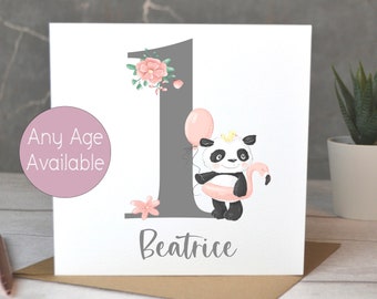 Carte D Anniversaire Panda Etsy