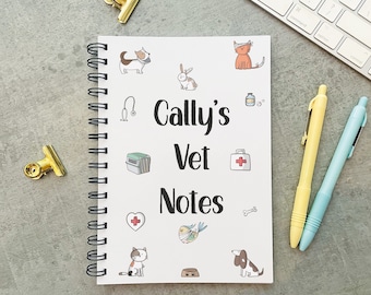 Vet Notes Notebook, Veterinarian Notebook, Qualified Vet, Vet Thank You Gift, New Vet Job, Vet Present, Veterinary Nurse,