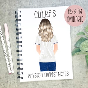 Personalised Physiotherapist Notebook, Physio Gift, Congratulations Gift, Physio Student, New Job, Promotion, Student, Physiotherapist,
