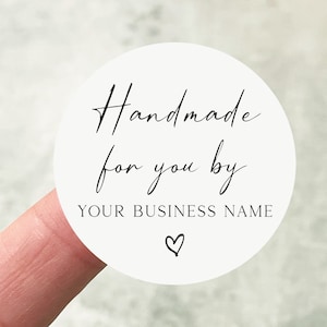 Small Business Stickers, Personalised Business Stickers, Handmade With Love By, A4 Sticker Sheets, Handmade Stickers,