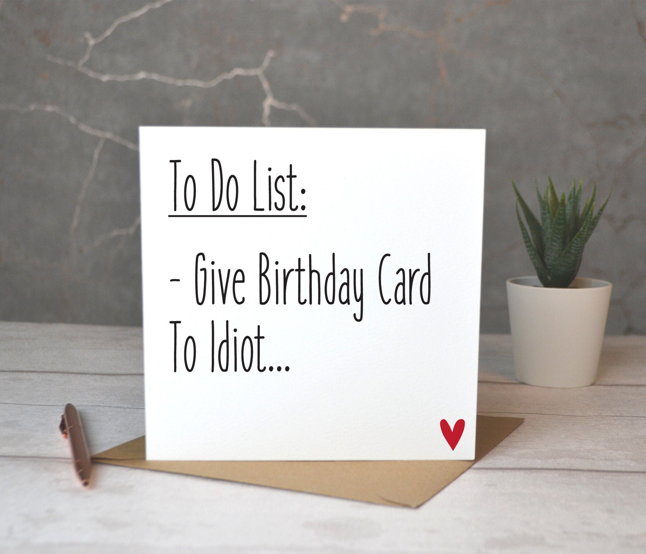 Funny Birthday Card Sarcastic Birthday Card Idiot Birthday | Etsy