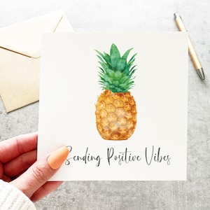 Carte FIV, Carte de bonne chance FIV, Carte ananas, Vœux FIV, Ananas FIV, Carte FIV de départ, Souhaits FIV, Voyage FIV, Traitement FIV
