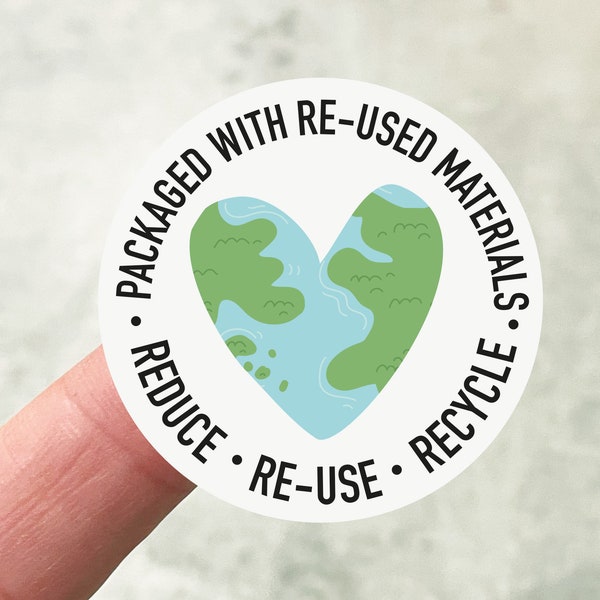 Recycled Packaging Stickers, Eco Friendly Packaging Stickers, Small Business Stickers, Personalised Business Stickers, Eco Friendly Stickers