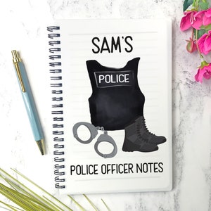 Personalised Police Notebook, Trainee Police Officer, Inspector Notes, Personalised Police Gift, Present For Police Officer