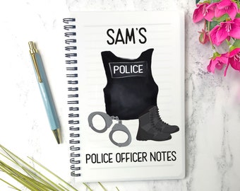 Personalised Police Notebook, Trainee Police Officer, Inspector Notes, Personalised Police Gift, Present For Police Officer
