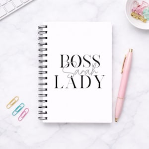Boss Lady Notebook, Gift For Manager, Friend Setting Up New Business, Small Business Gift