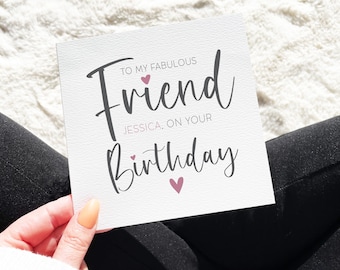 Fabulous Friend Birthday, Personalised Friend Birthday Card, Best Friend Card, Fabulous Friend, Bestie Card, 40th, 50th, 60th Birthday