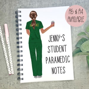 Personalised Student Paramedic Notebook, Trainee Paramedic Gift, Paramedic Gift, Paramedic Uni Gift, Paramedic Notes, Ambulance, Technician