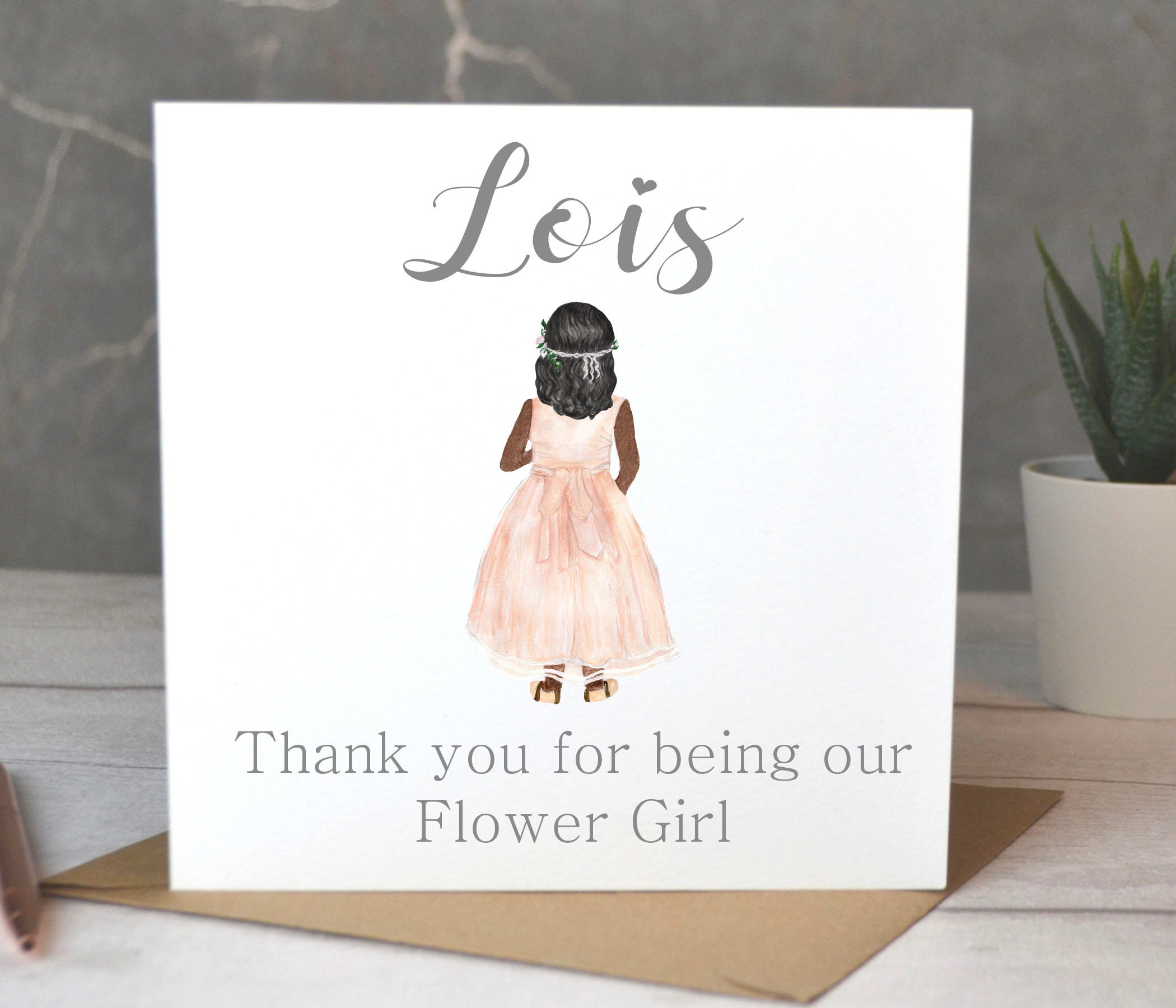 Flower Girl Thank You Card Thank You for Being Our Flower Etsy