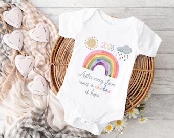 Rainbow Of Hope Baby Vest, After Every Storm, Born in 2026 Babygrow, Rainbow Baby