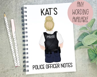 Personalised Police Notebook, Trainee Police Officer, Inspector Notes, Personalised Police Gift, Present For Police Officer