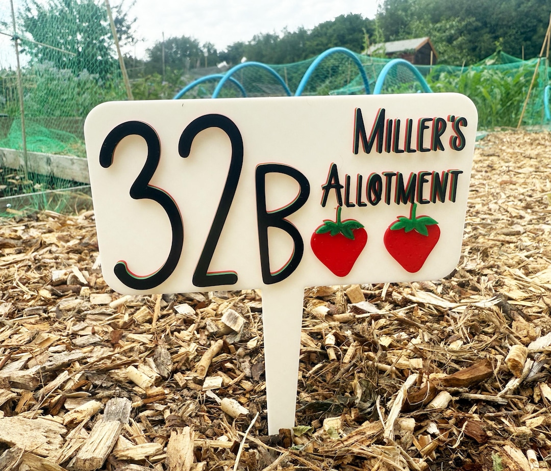Personalised Allotment Plot Marker, Allotment Plot Sign, Vegetable ...
