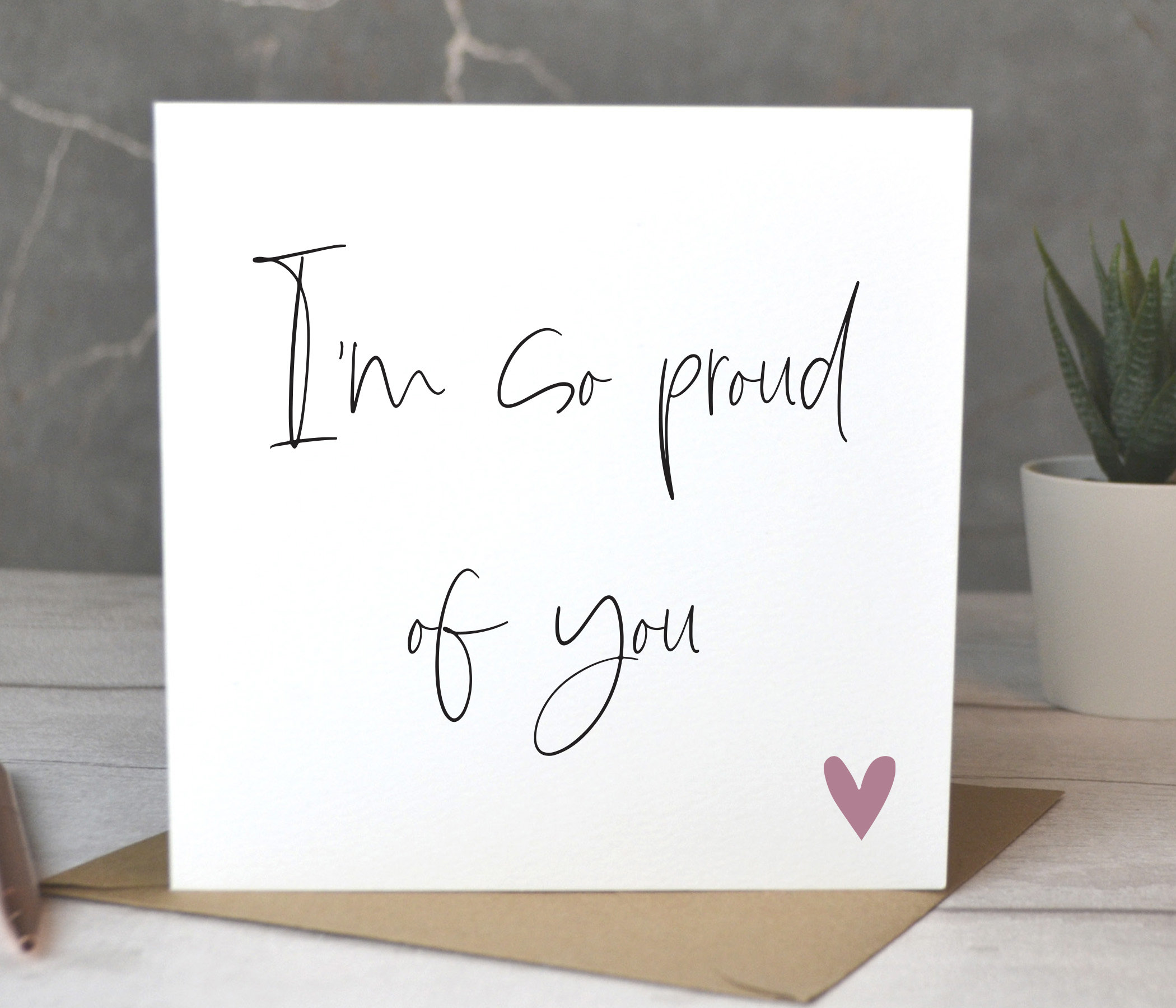 Proud of You Card Well Done Card Congratulations Card Etsy UK