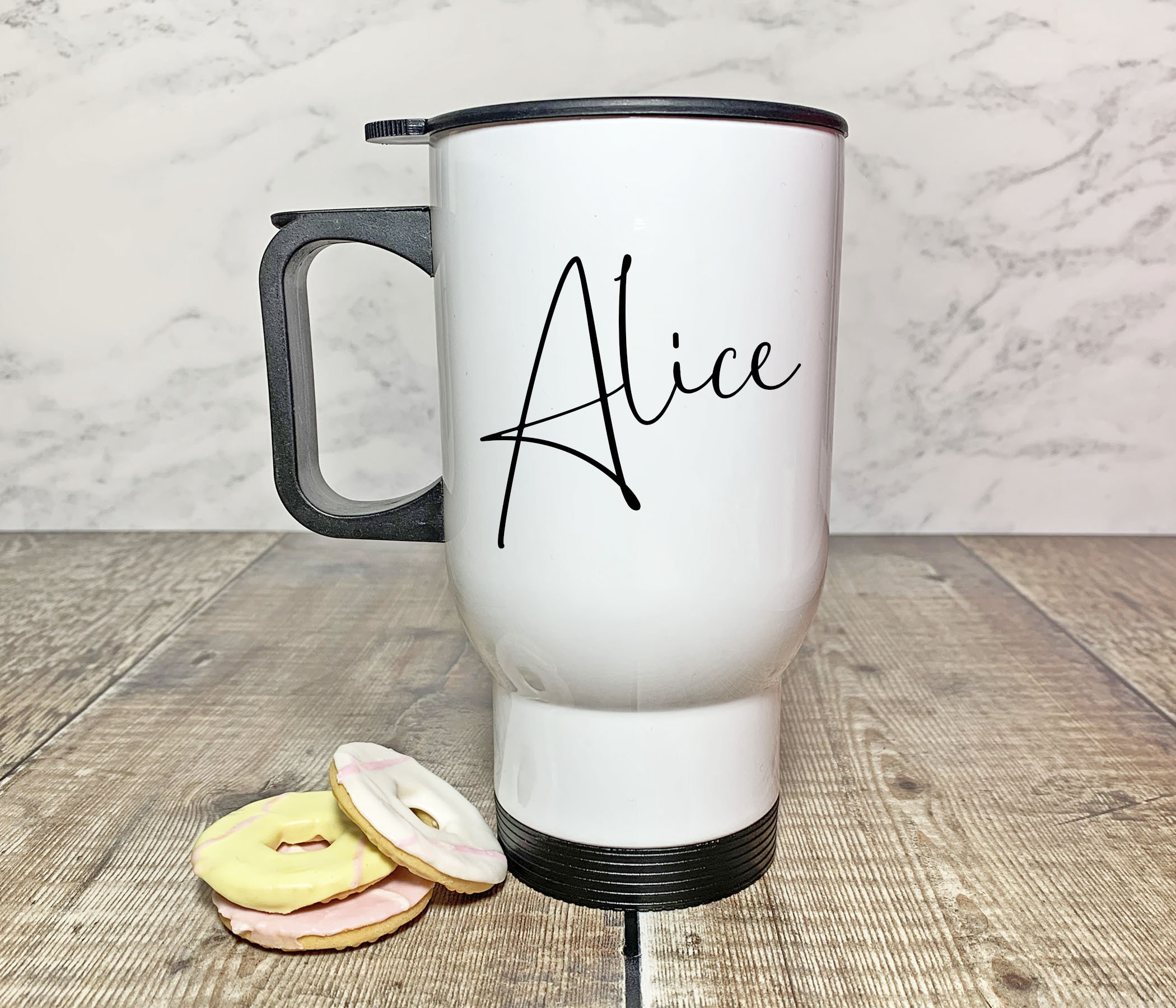 chic insulated travel mug