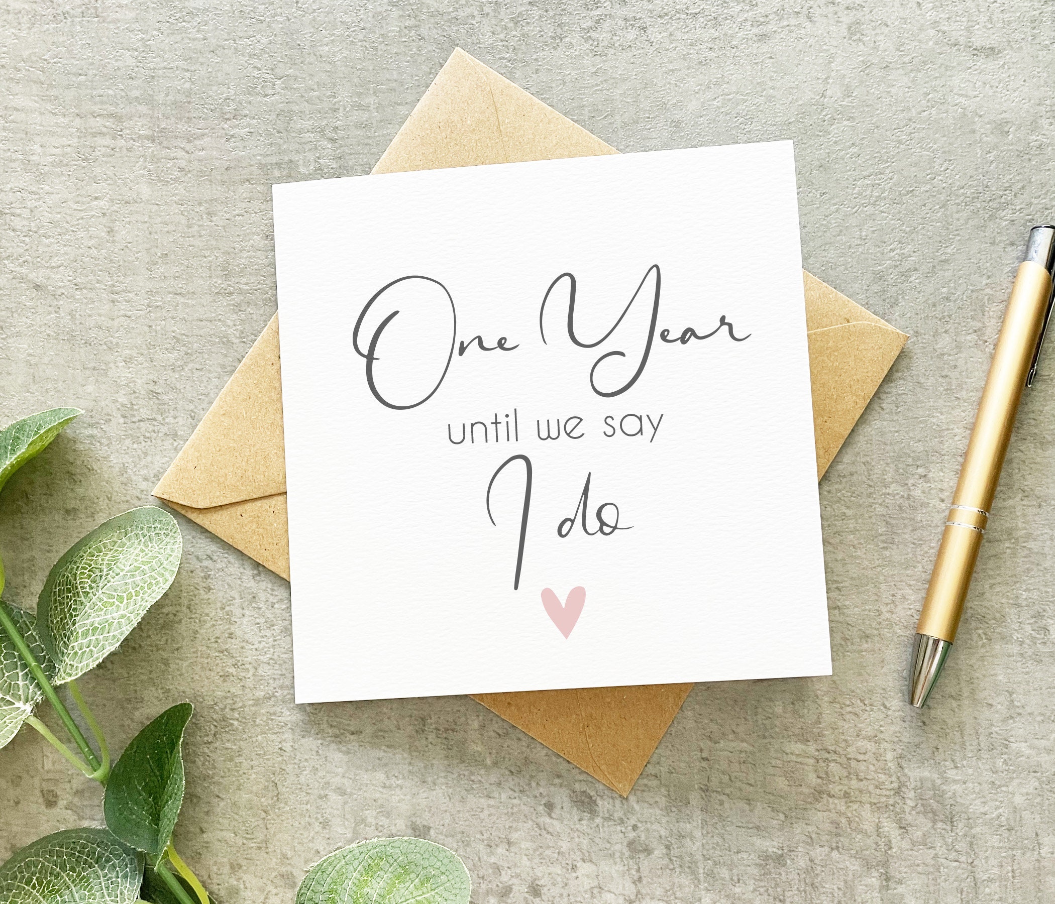 One Year Until Wedding Card -  Israel